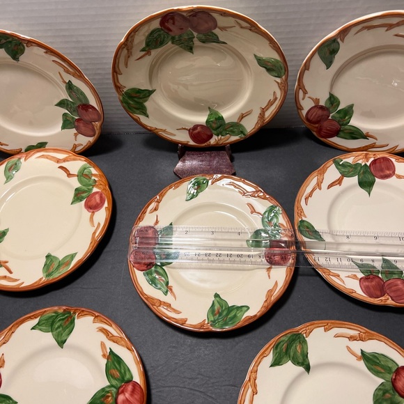 8 Franciscan ware apple pattern vintage bread plates - Picture 3 of 8
